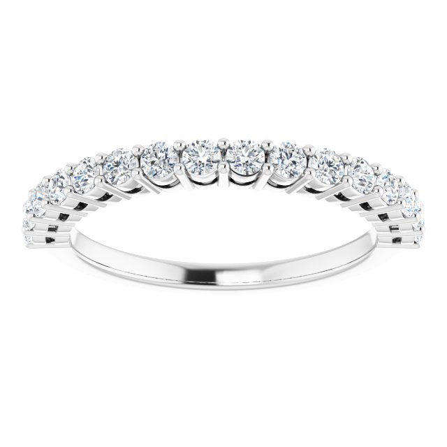 0.48 ct. Round Cut Diamond Wedding Band-VIRABYANI